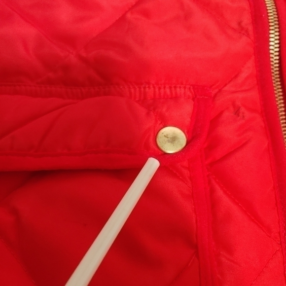 Red Woolrich duck down quilted vest - Picture 8 of 9